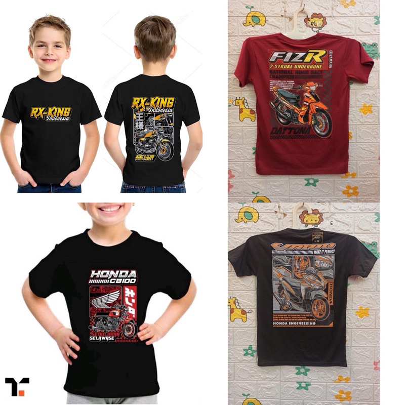 KAOS BAJU ANAK MOTIF MOTOR HEREX KIDS ATASAN