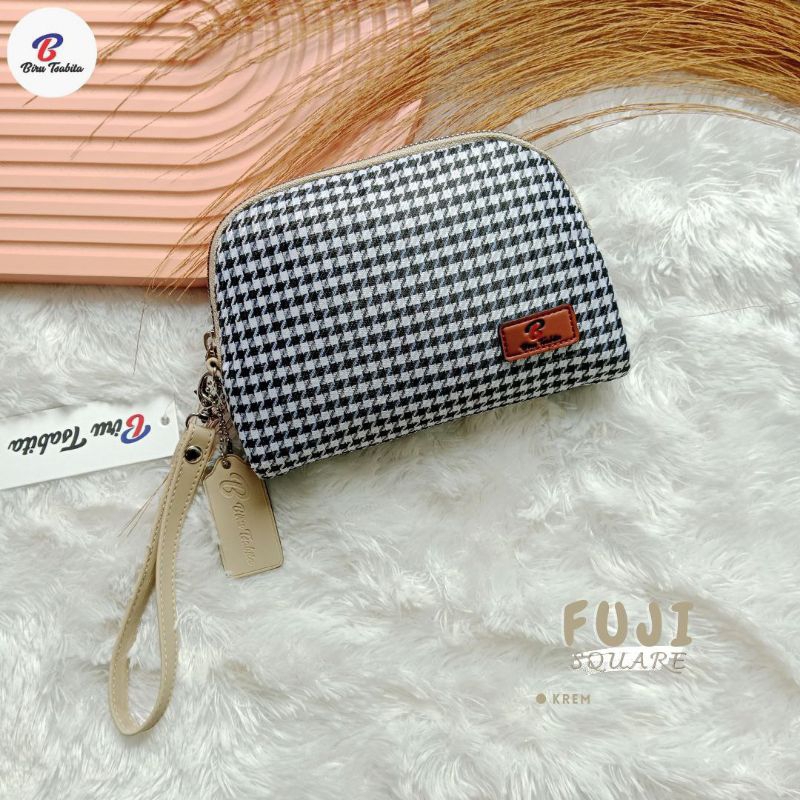 FUJI SQUARE BY BIRU TSABITA dompet polyester motif pouch wanita imut murah lucu