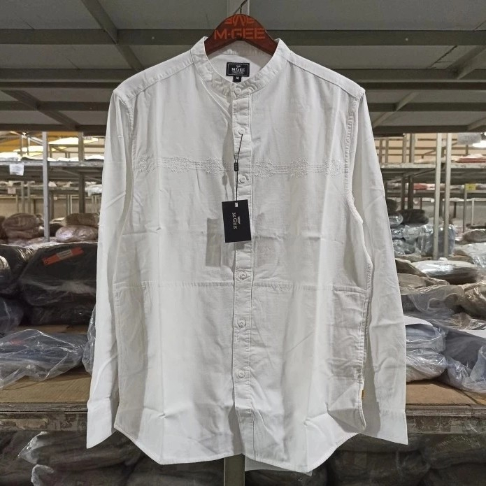 BAJU KOKO LENGAN PANJANG MGEE AUTUS C054 - WHITE