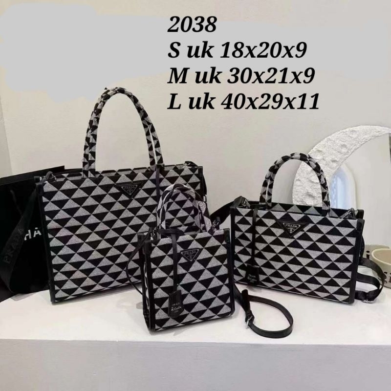 Tas tote prda import / tote bag prd import