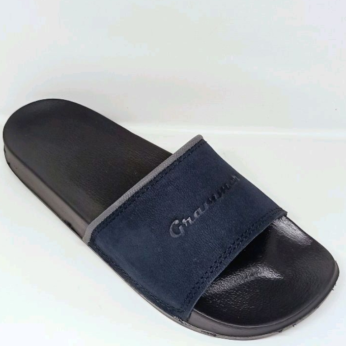 Sandal Slide Slip On Phylon Pria Bahan Kulit Asli SL07 Grammer