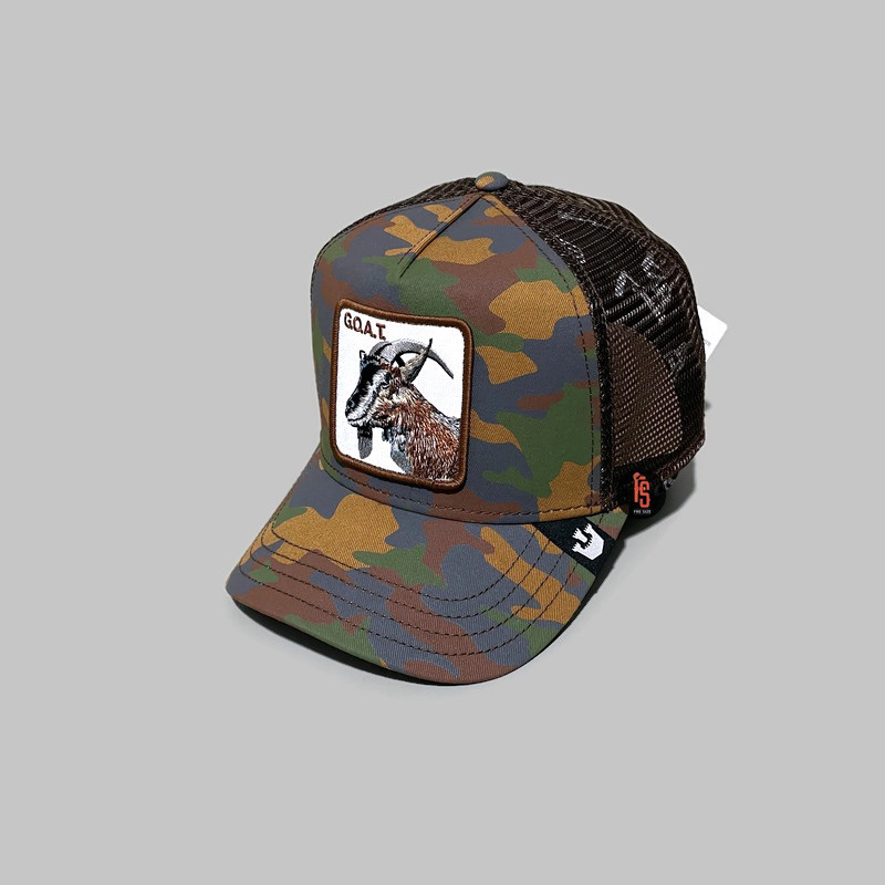 TOPI ORIGINAL GOORIN BROS TRUCKER GOAT CAMO BROWN