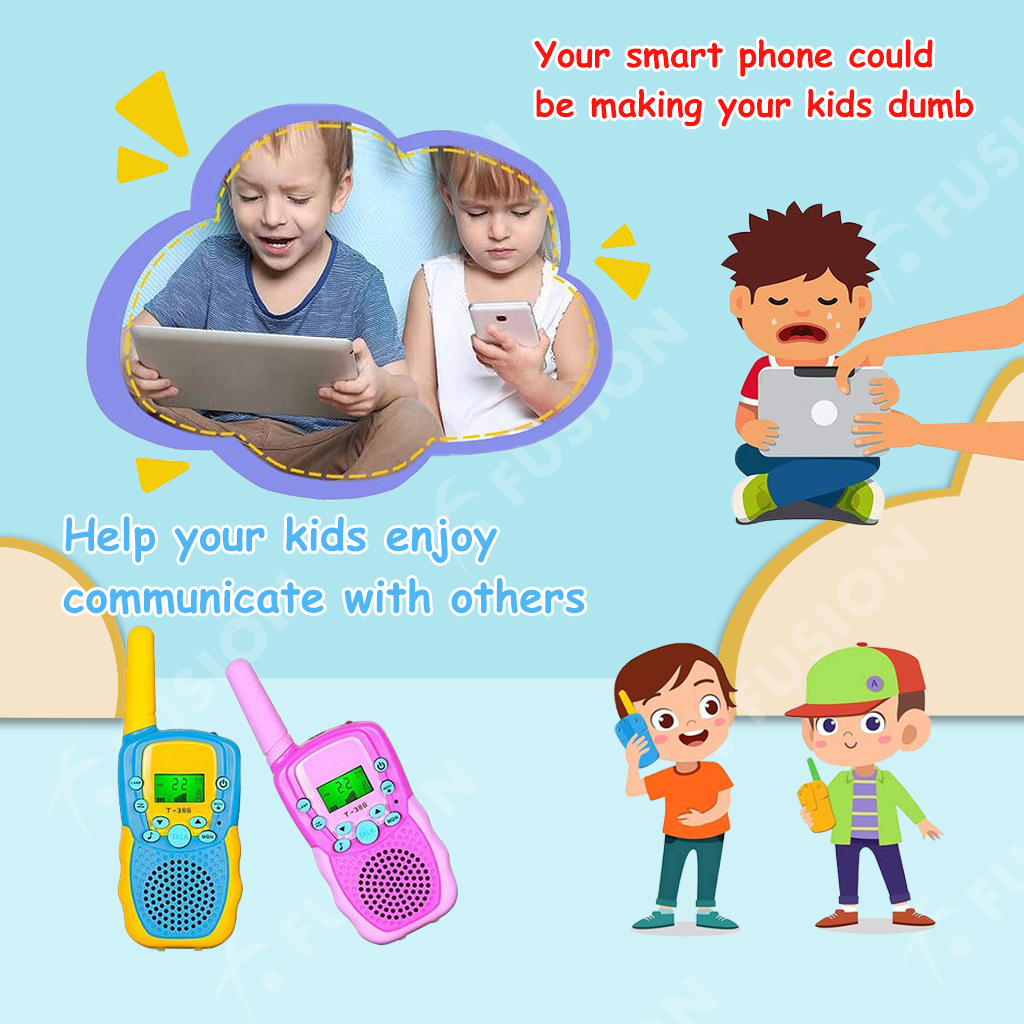 WLN HT handy talky walkie talkie mainan untuk anak-anak berisi 2pcs walky talky kerja untuk 1-3KM