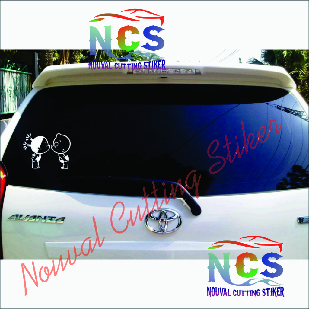 Terbaru Sticker Kaca Mobil Belakang Dan Depan Stiker Kartun Ciuman