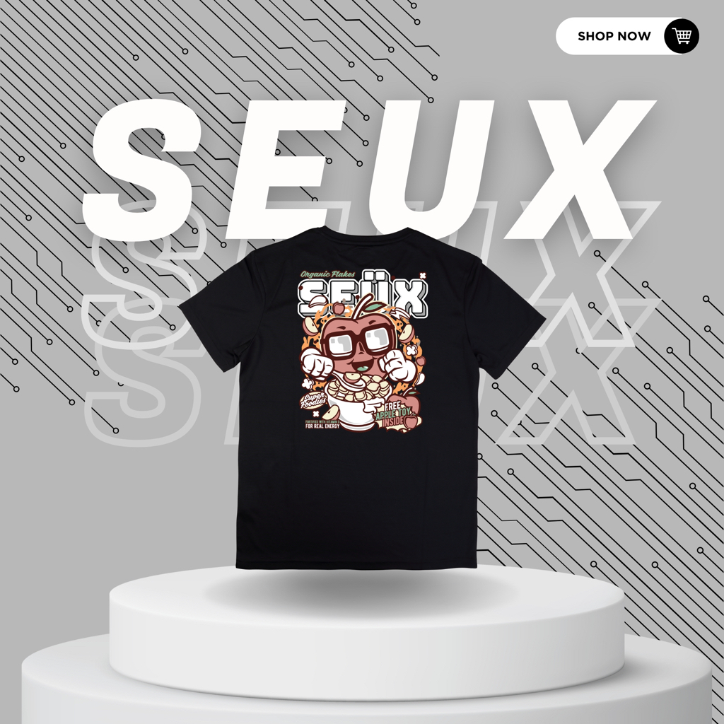 Kaos Unisex Seux - Apple | Kaos pria dan wanita
