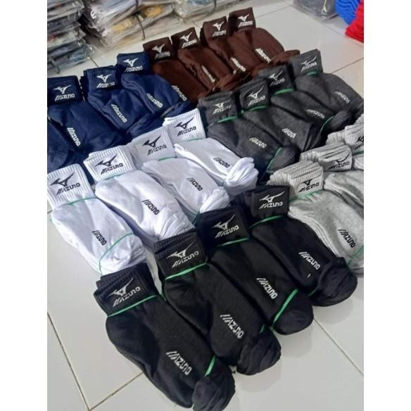 (RANDOM) 6 PASANG KAOS KAKI SPORT PENDEK 3/4/KAOS KAKI MIZUNO DEWASA UNISEX