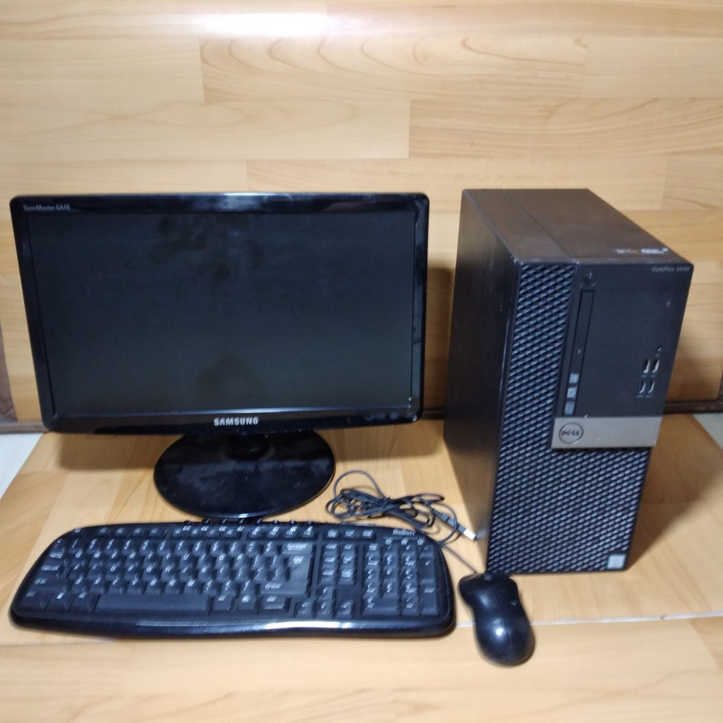 1 SET PC DELL CORE I3 GEN 6 RAM 4GB SSD 120 GB SIAP PAKAI