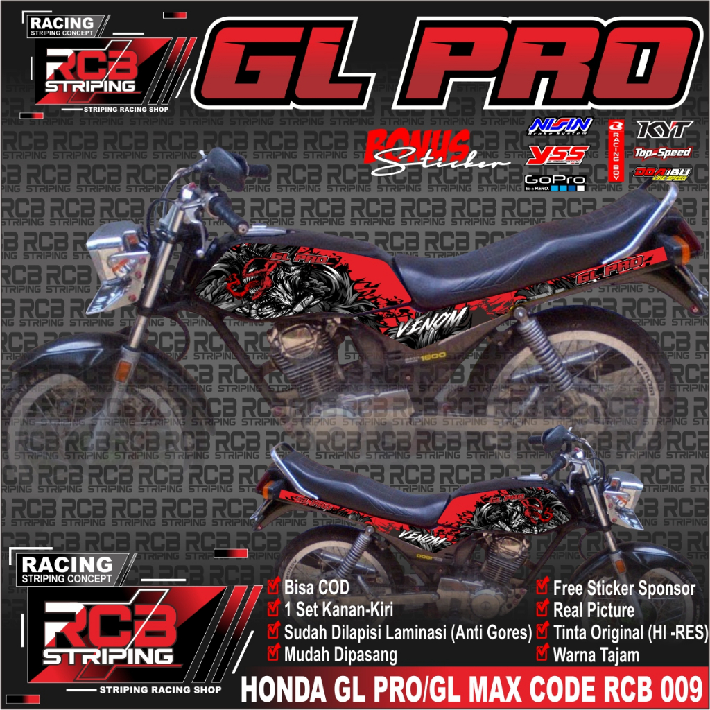 PROMO STRIPING GL MAX GL PRO GL NEOTECH , STRIPING CUSTOM GL MAX GL PRO GL MAX VENOM.RCB 009