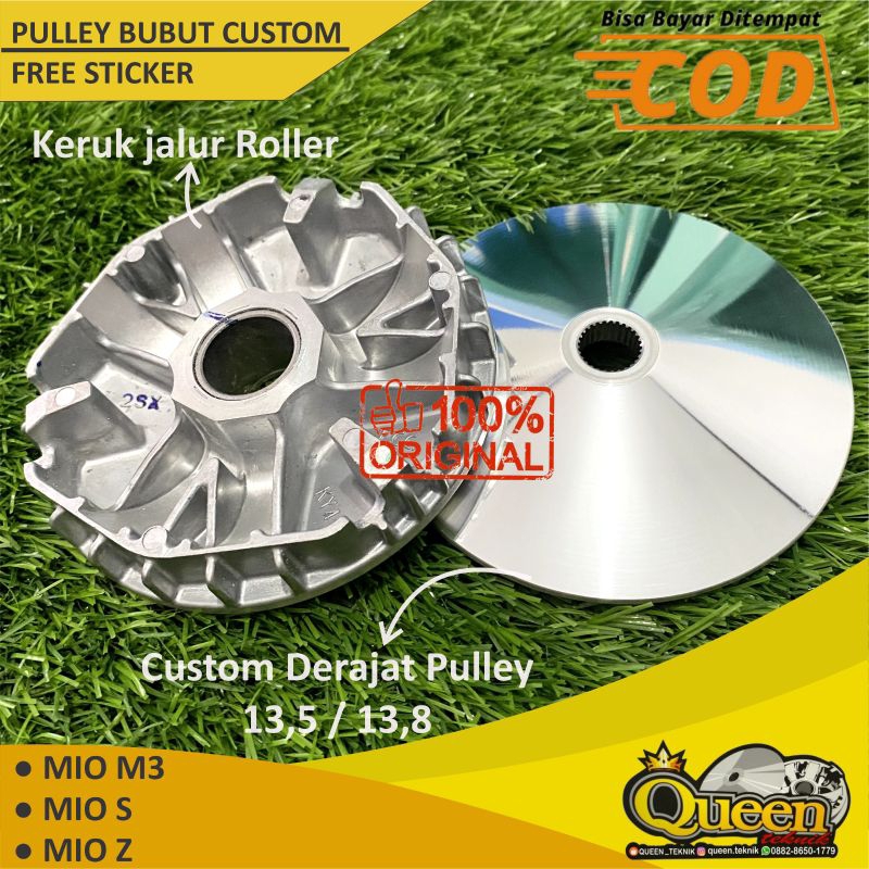 PULLEY RUMAH ROLLER + KIPAS CUSTOM BUBUT RACING RUMAH ROLLER RACING MIO M3 MIO J MIO Z MIO SOUL GT R