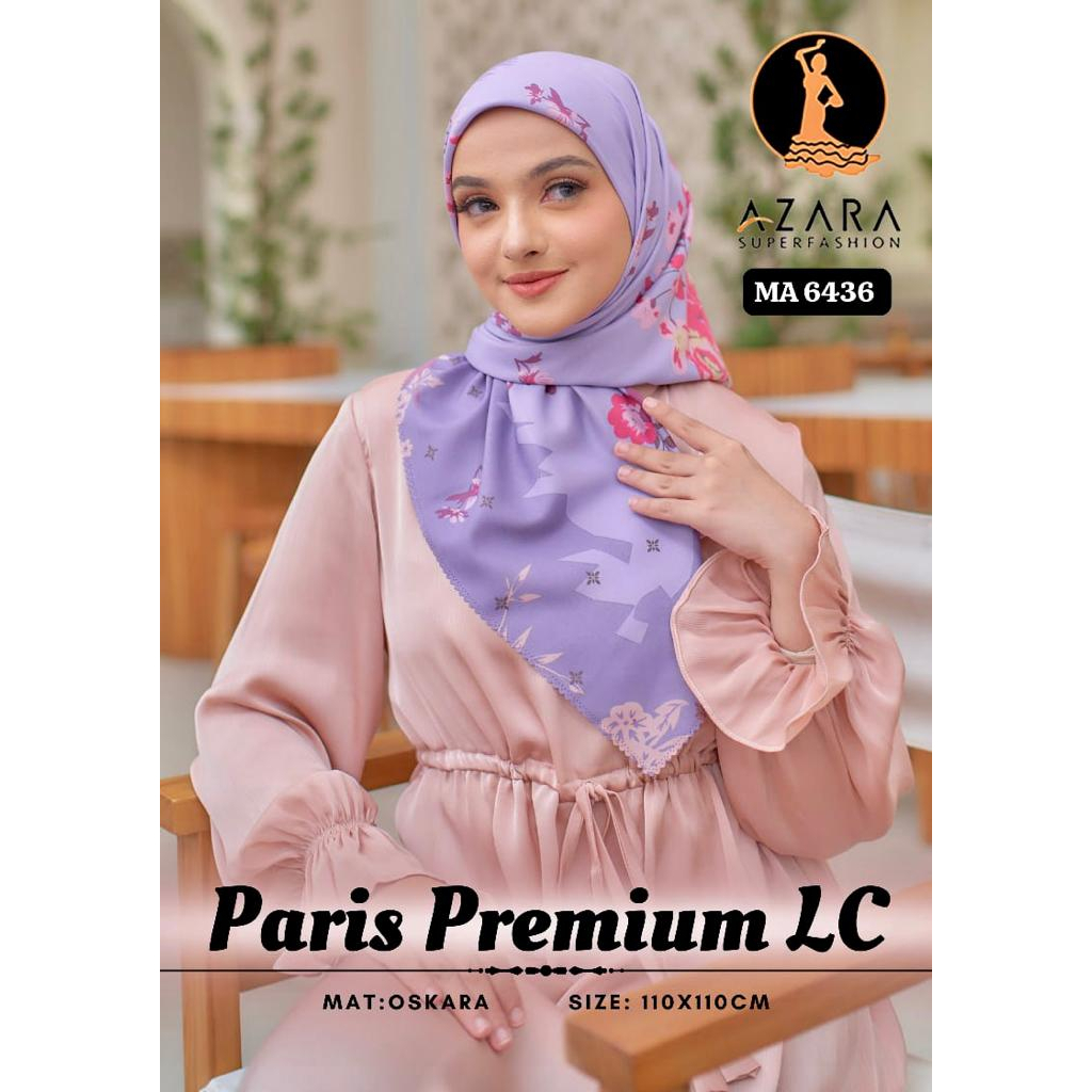 MOTIF TERBARU Azara Hijab Segi Empat Paris Premium Lasercut