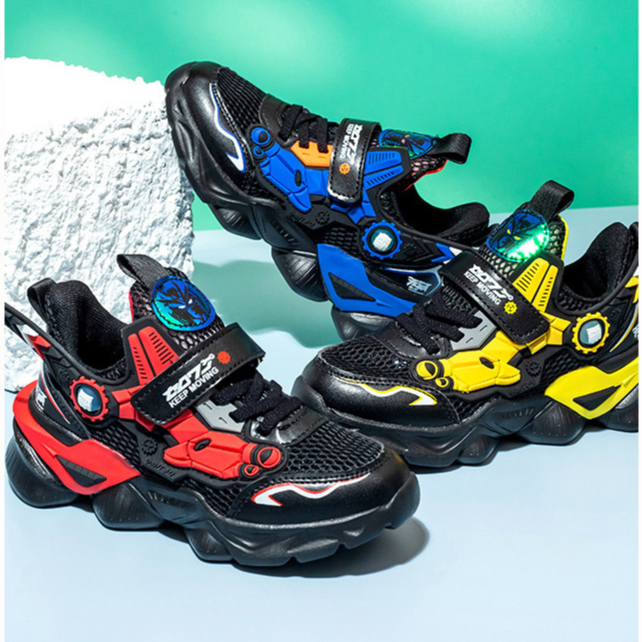 BBL2218 Sepatu Sneakers Anak Laki-Laki Sepatu Transformers Robot Wings Size 28-39