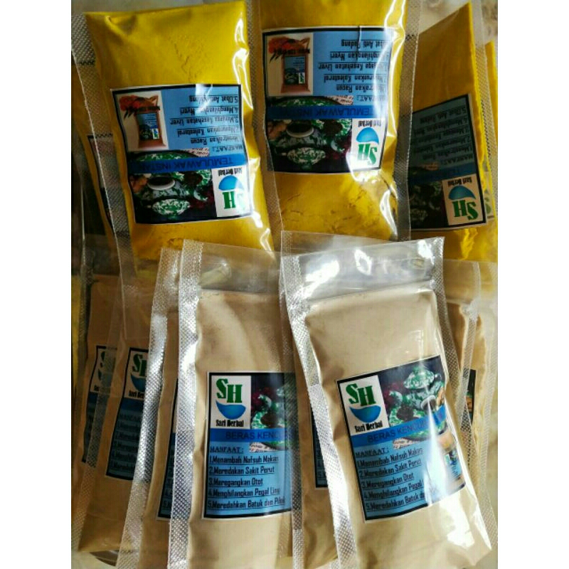 

Sari herbal, Bubuk minuman JAHE(JAMPRIT), TEMULAWAK, BERAS KENCUR 120 gram