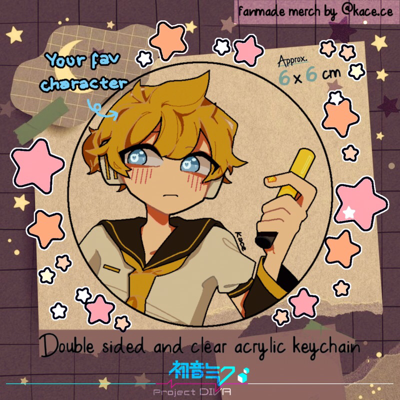 Vocaloid Charm Collection || Keychain [LEN]