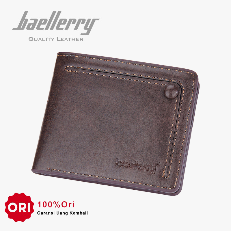 BAELLERRY D3243 Dompet Pria Bahan Kulit PU Leather Premium WATCHKITE WKOS