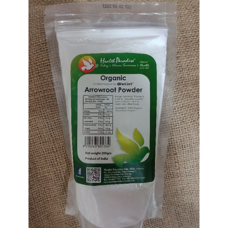 

Health Paradise Organic Arrowroot Flour 200gr