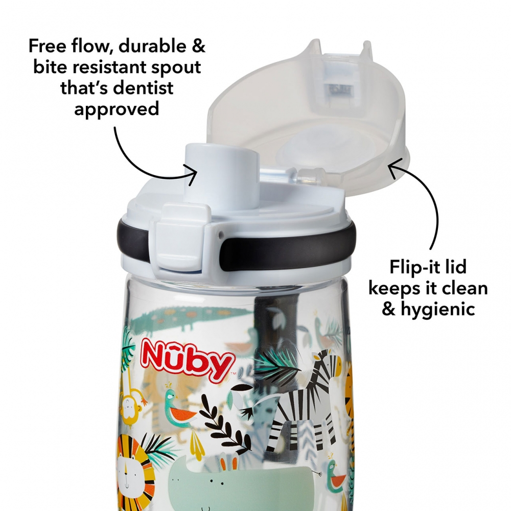 Nuby Thirsty Kids Flip It Mini Sports Cup 18m+ - 300ml (Tersedia varian Karakter)