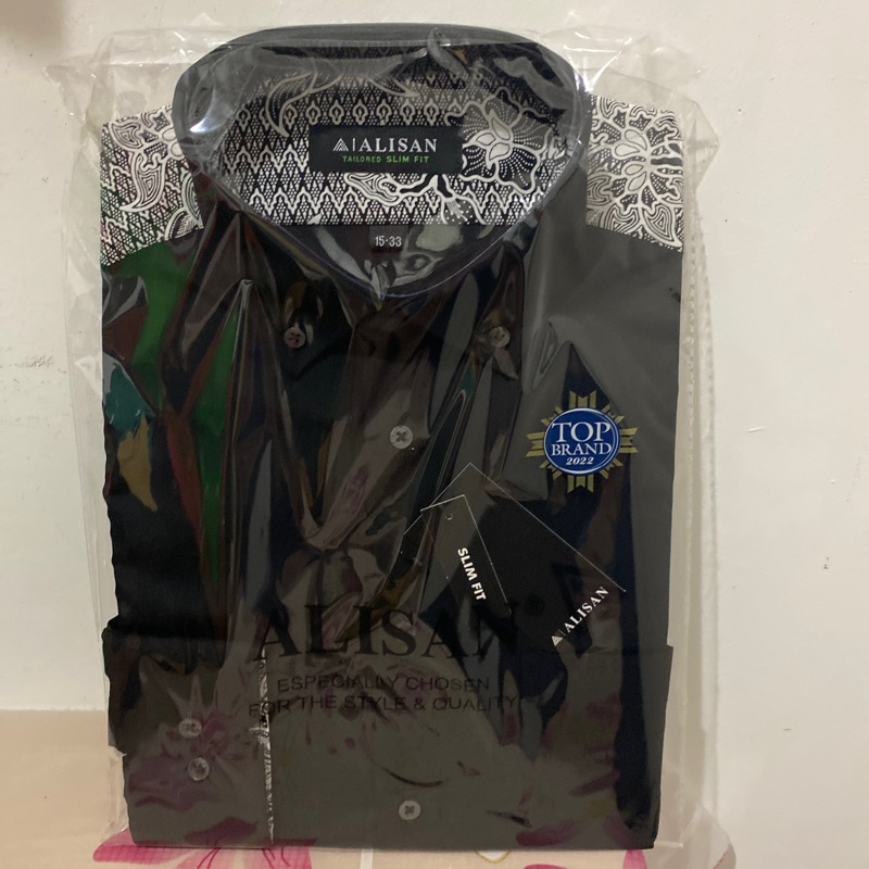 Kemeja Alisan Motif Pundak Batik Lengan Panjang (SLIM FIT)
