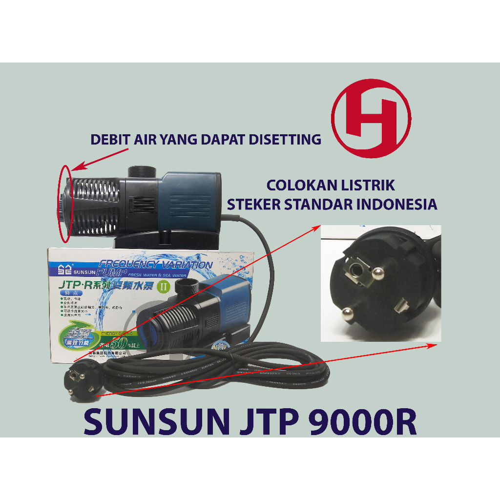 ORIGINAL SUNSUN JTP 9000R POMPA SIRKULASI AQUARIUM DAN KOLAM
