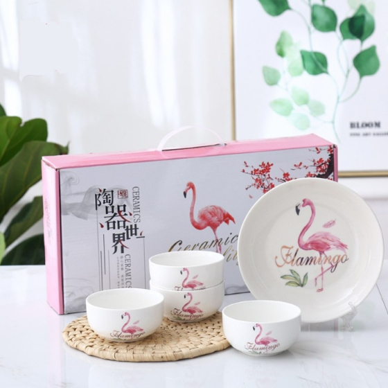 Ceramic Tableware Set / Piring Mangkok Sendok Keramik Hampers Kado