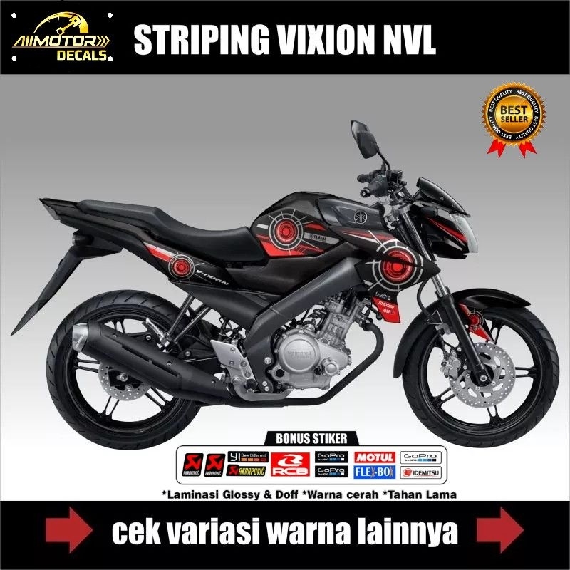 Stiker Striping Yamaha VIXION NVL 2012 - 2015 / Skotlet Variasi Body Motor Vixion Nvl Desain Robot