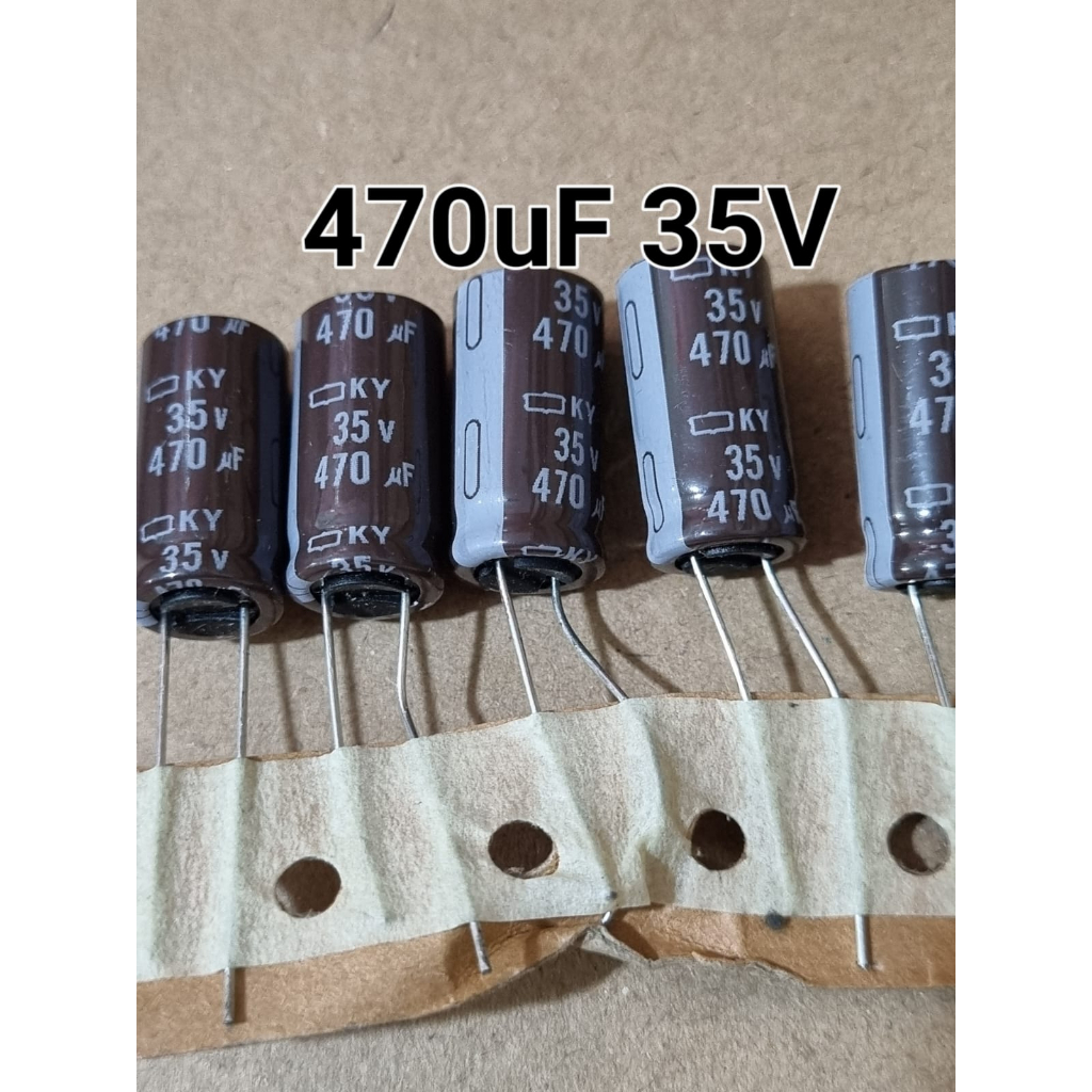 Kapasitor Capacitor ELCO 470uf 35v / 470 uf 35 v / 470uf/35v Elko 470uF 35V
