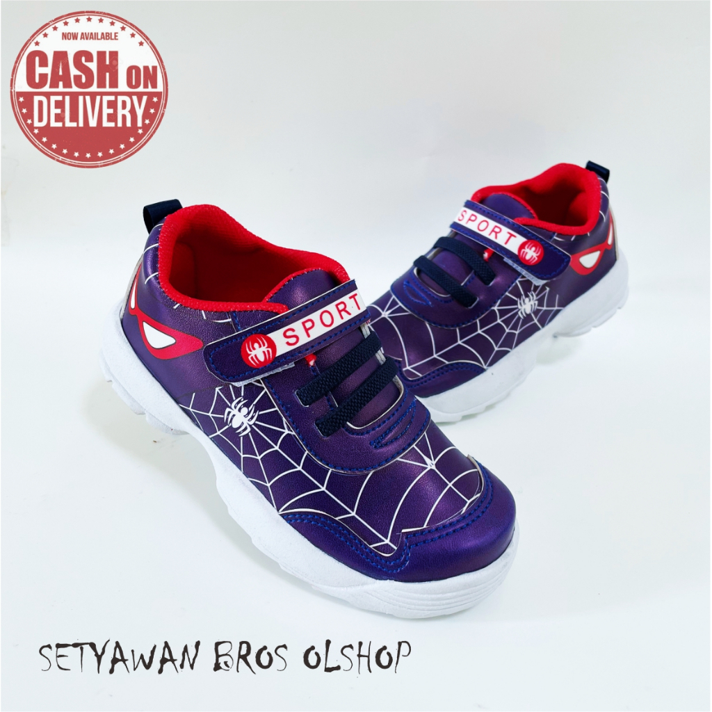 SEPATU ANAK SPIDERMAN GIO SAVERINO TERBARU - BLUE, 26-30