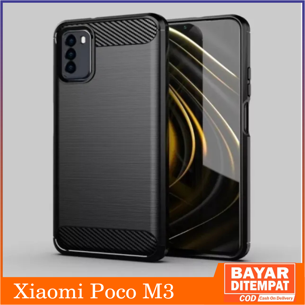Softcase Ipaky Carbon Xiaomi Redmi Note 10 5G Poco M3 Pro 5G