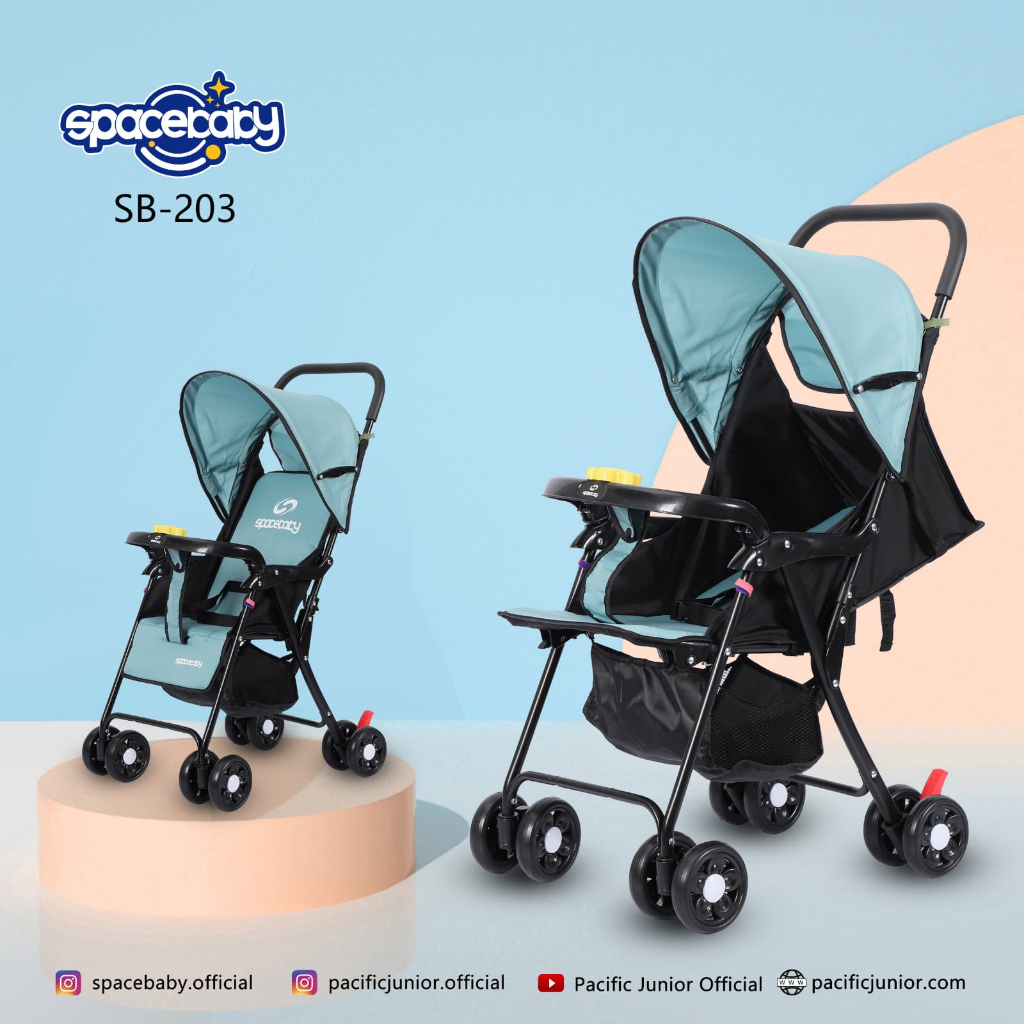 Stroller Balita dan Anak Merk Space Baby SB203 Bisa Dilipat Praktis / Spacebaby 203 kereta dorong bayi