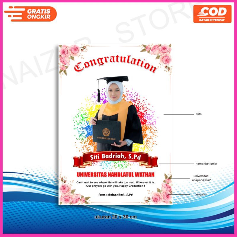 BINGKAI FOTO KADO FOTO WISUDA HADIAH WISUDA HIASAN DINDING KAMAR