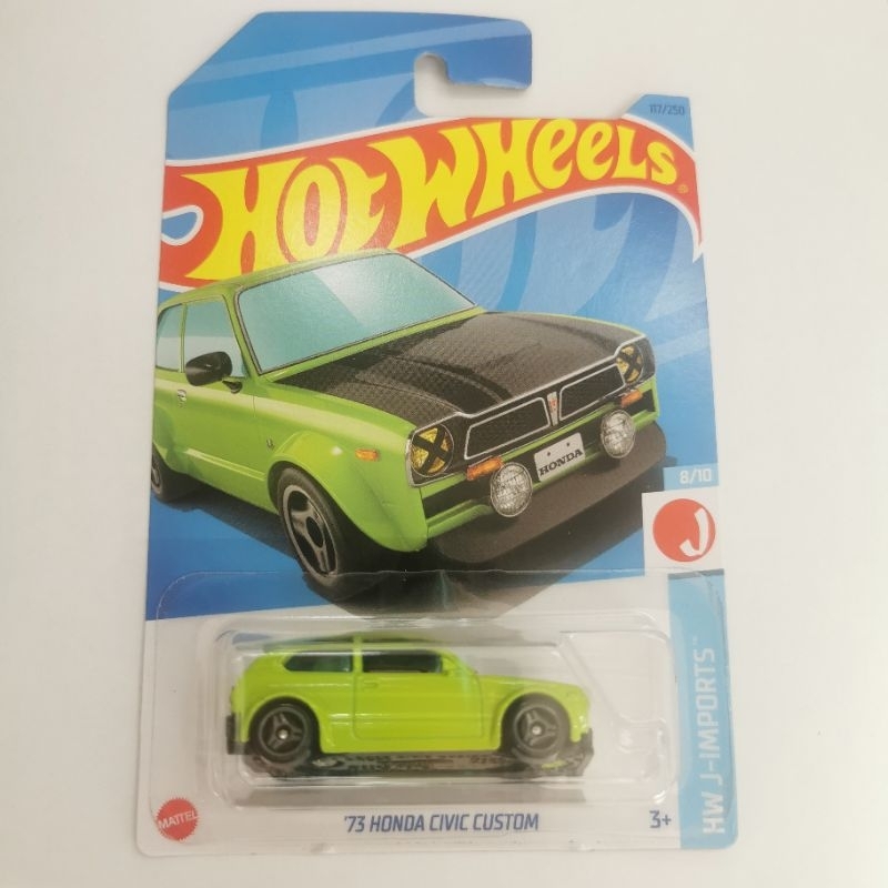 HOT WHEELS F23 73 HONDA CIVIC CUSTOM HIJAU