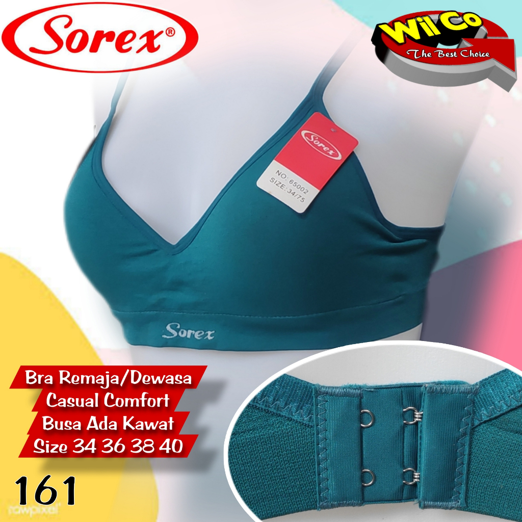 K161 - BRA/BH SOREX CASUAL COMFORT BUSA TIPIS ADA KAWAT CUP B SEDANG SIZE 34 - 40