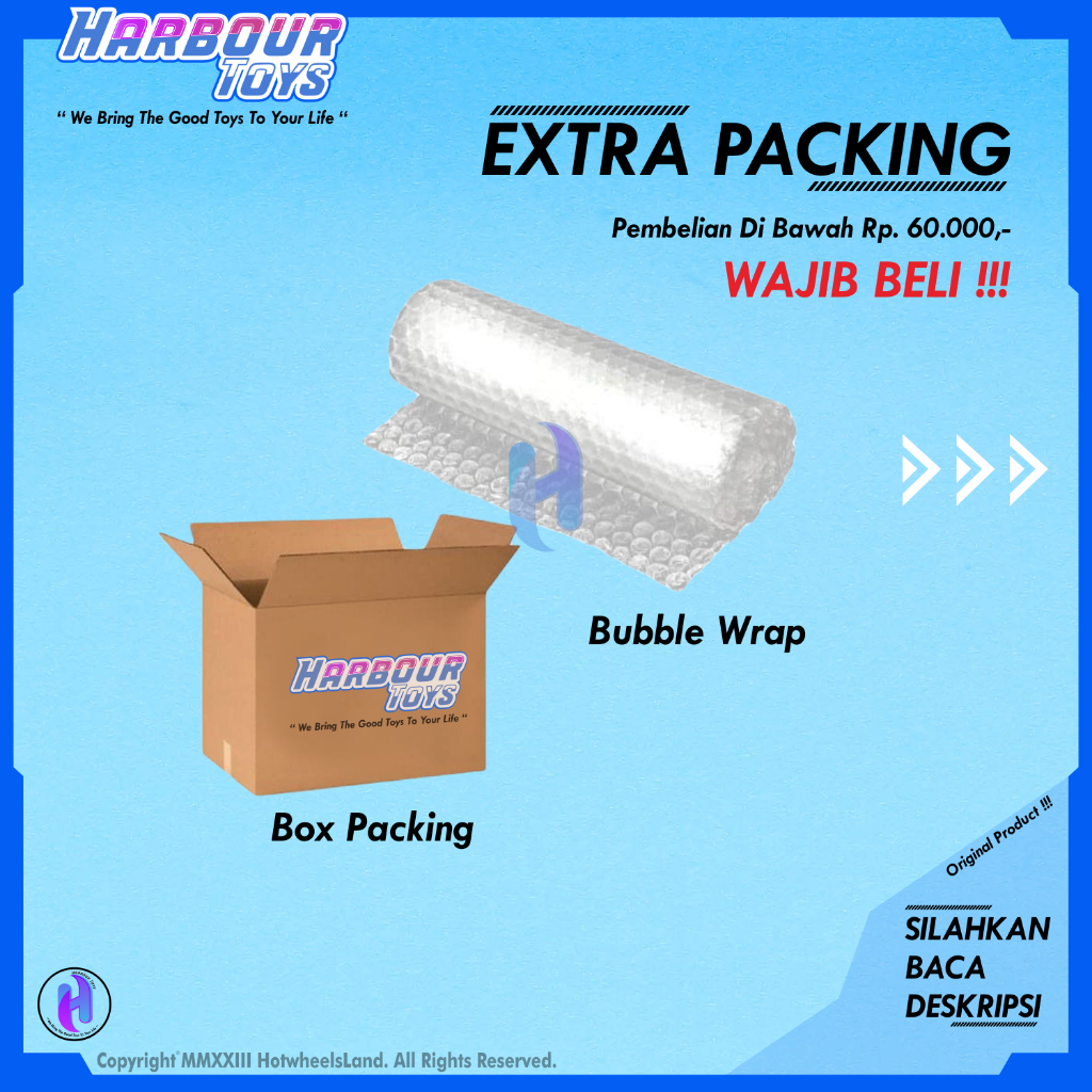 

Box Dus Packing Extra Bubble Wrap Tambahan Kemasan Untuk Pembelian Item di Hot Wheels_Land