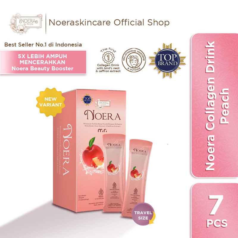 Noera Collagen Drink Mini - Travel Size | Minuman Pencerah Kulit with L-Glutathione | Collagen Beauty Drink