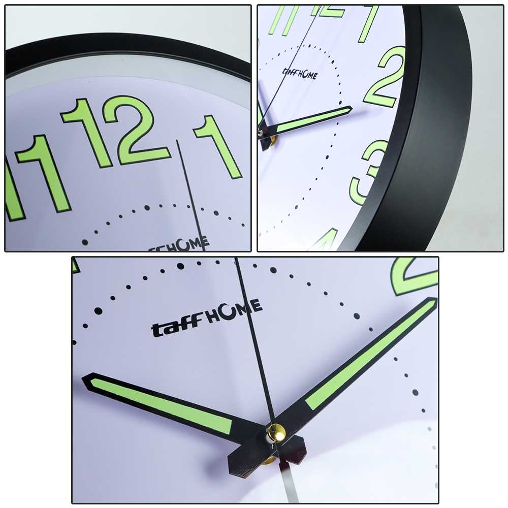 Jam Dinding Glow in The Dark Desain Minimalis Aesthetic Nyala Dalam Gelap Luminous 30cm