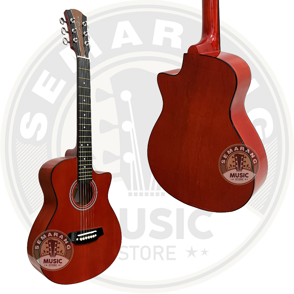 Gitar Akustik ¾  Cole Clark Custom Tanam Besi Gitar 3/4 Cole Clark Custom Termurah Paket Super Komplit