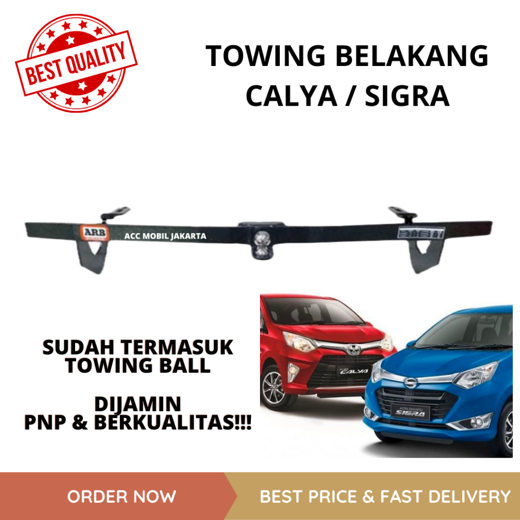 TOWING BAR BELAKANG CALYA SIGRA - TOWING BESI PENGAMAN BEMPER BELAKANG CALYA SIGRA