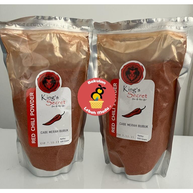 

King's Secret Red Chili Powder (Cabe Merah Bubuk) Stemless 500 gr