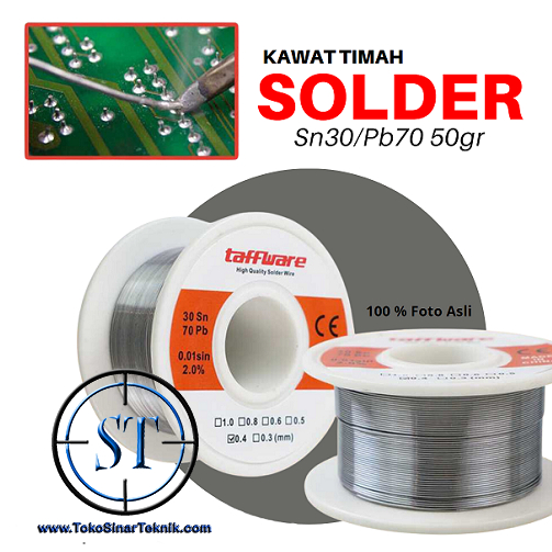 Kawat Timah Solder Sn30/Pb70 50gr 0.4mm Kawat Las Timah Patri Soldering Iron High Quality