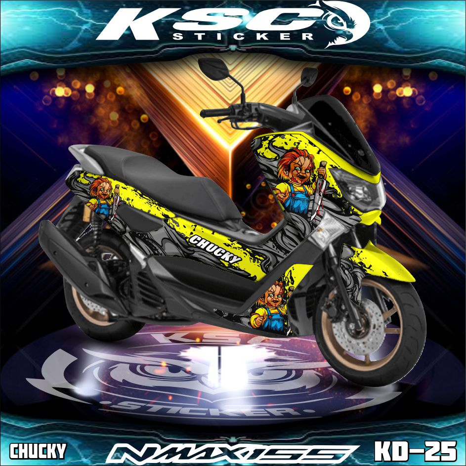 KSC - DECAL STICKER STIKER NMAX OLD/LAMA 2012 - 2019 FULLBODY CHUCKY (K-25) DEKAL STIKER NMAX 155 CU