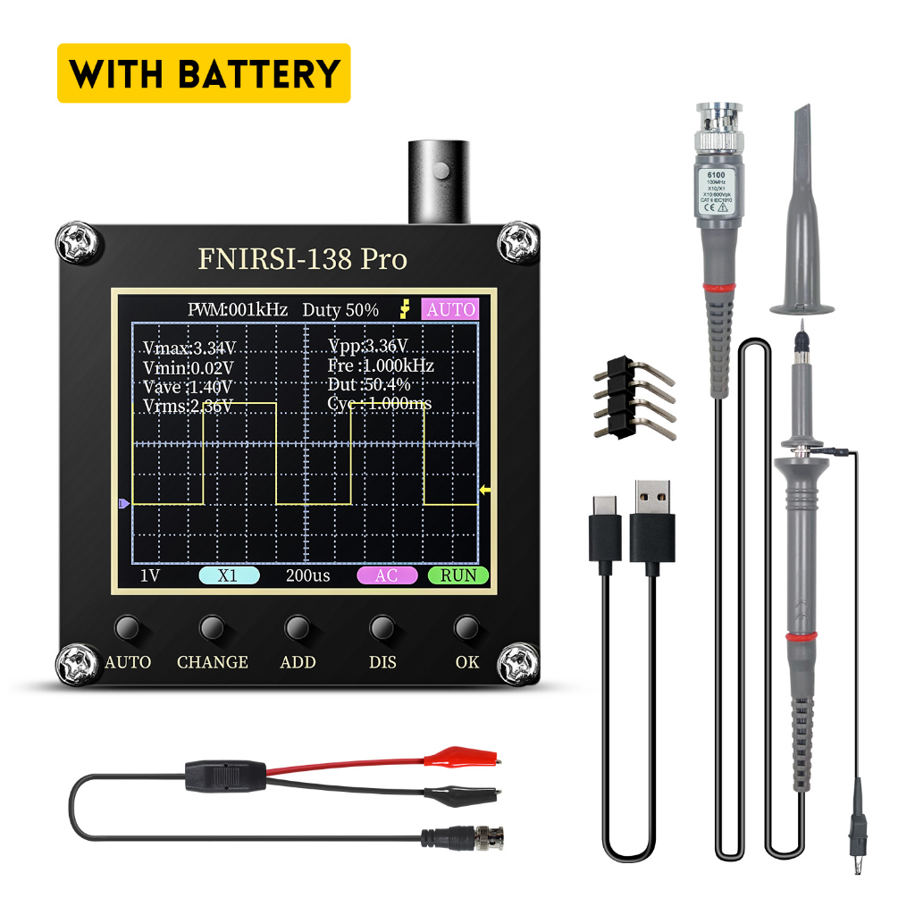 Digital Oscilloscope Analog Bandwidth 2.5MSa/s 200KHz Support AUTO FNIRSI DSO138