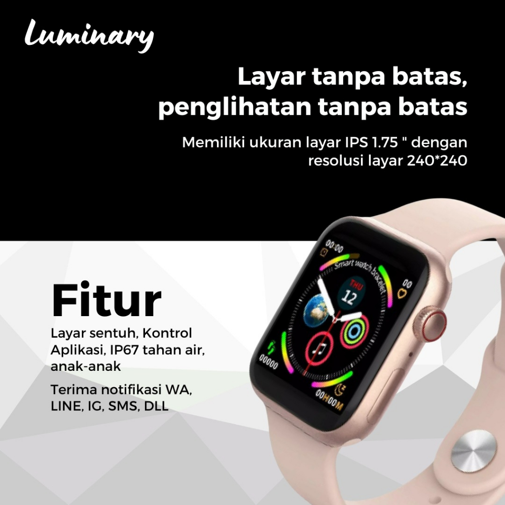 SmartWatch Smart Watch X7 Jam Tangan Pintar Sport Fitness Digital Bluetooth Layar Sentuh touch screen touchscreen Pria Wanita Anti Air Waterproof Tahan Air Dengan Pedometer Heart Rate Monitor pengukur detak jantung penghitung langkah dan kalori olahraga