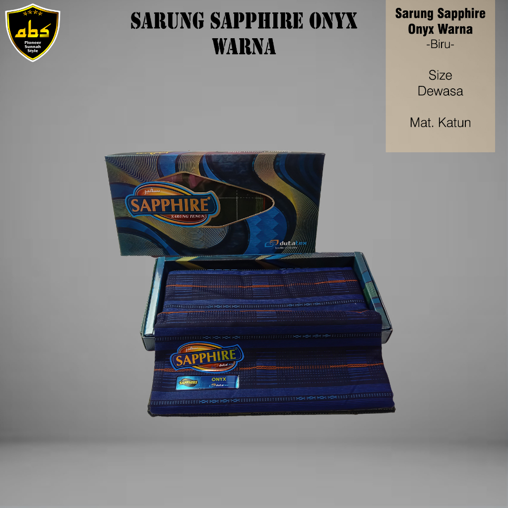 Sarung Sapphire Tenun Motif Onyx Sarung Premium Dewasa Aneka Warna Pria Wanita