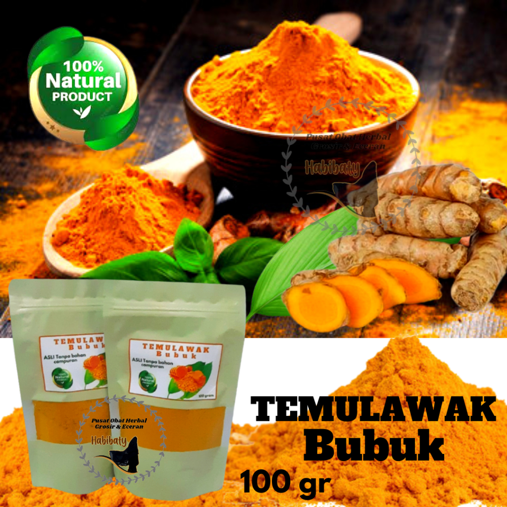 

Temulawak Bubuk Serbuk Bubuk Asli Murni 100 gr