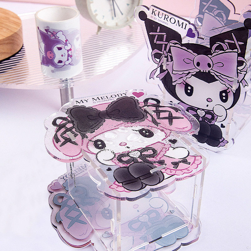 TEMPAT PULPEN ACRILIC KUROMI MY MELODY SANRIO DIY PUZZLE PEN HOLDER CUTE CREATIVE STORAGE BOX  @banyak