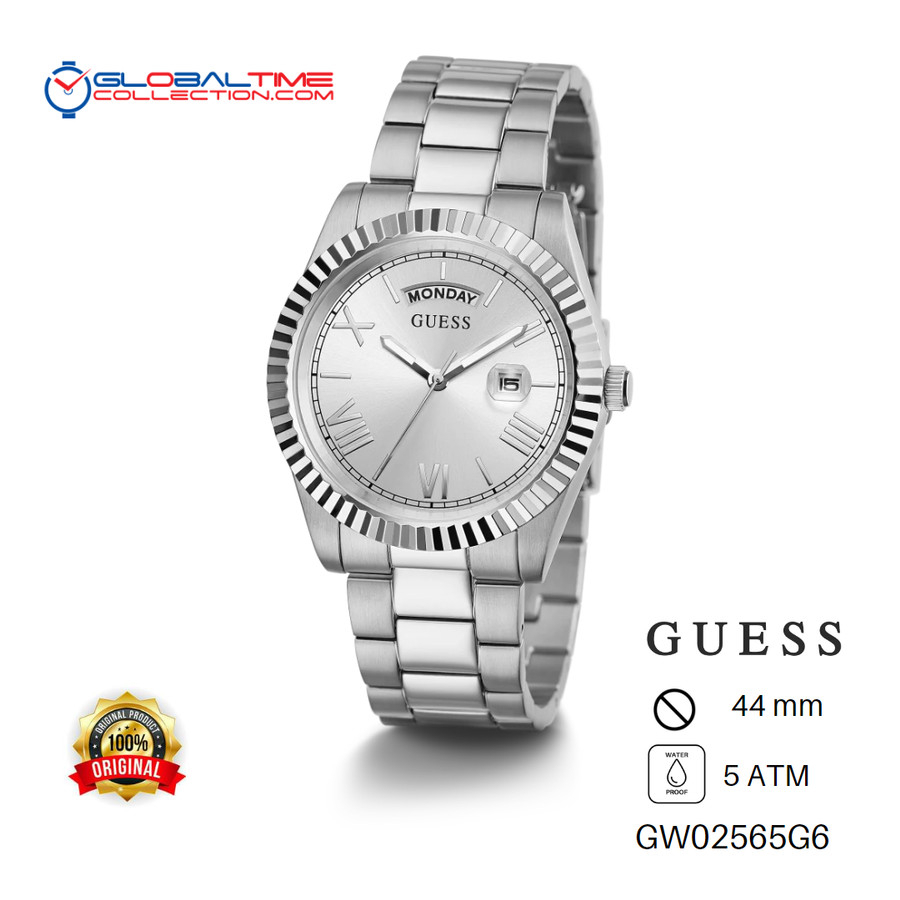 Jam Tangan Pria GUESS GW0265G6 Rantai Silver