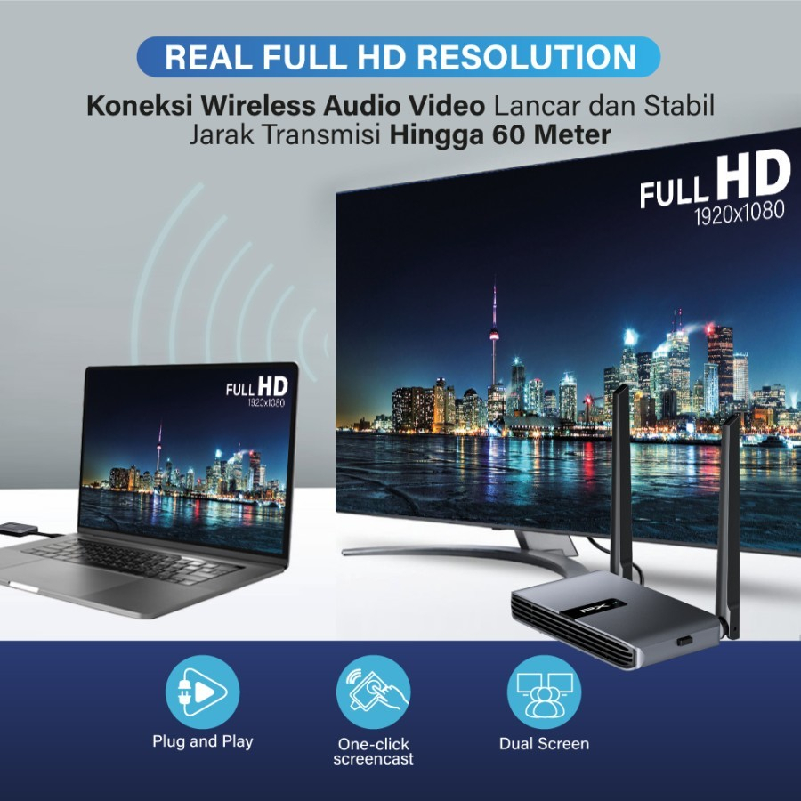 Wireless HDMI Audio Video Transmitter Receiver PX WTR-5500