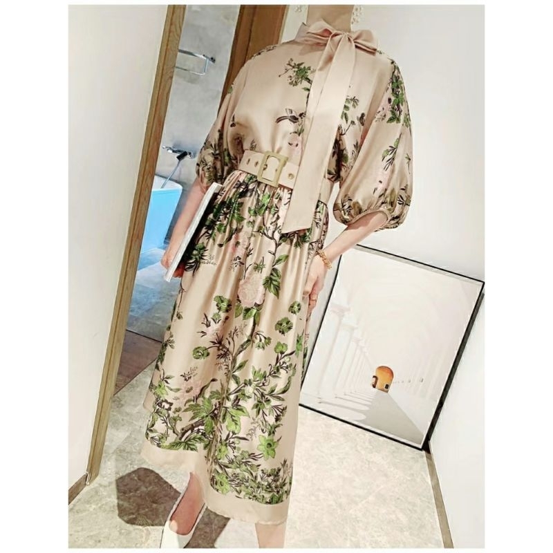 MDLV ~ 18123# Wynona Midi Dress Flower