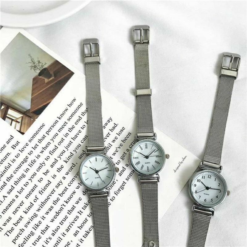 C ( C14 ) JAM TANGAN WANITA KECIL BAHAN STAINLESS STELL GAYA KOREA