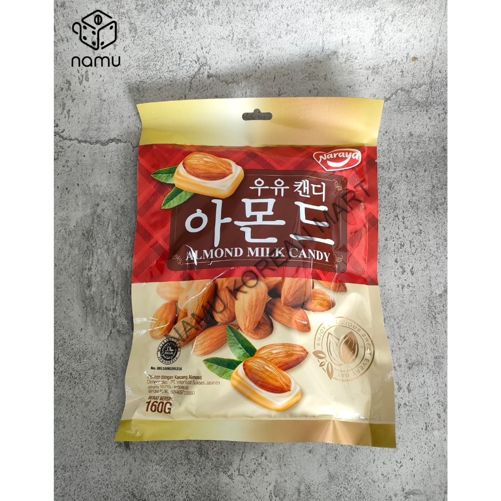 

Naraya Almond Crush Candy 160gr / Almond Milk Candy / Permen Susu Rasa Almond / Permen Korea