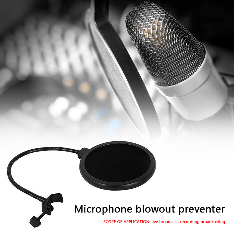 Pop Filter Mikrofon Double Layer Pop Shield Microphone